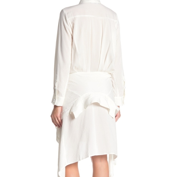 NWT: Long Sleeve Tie Front Shirt Dress - Picture 2 of 8